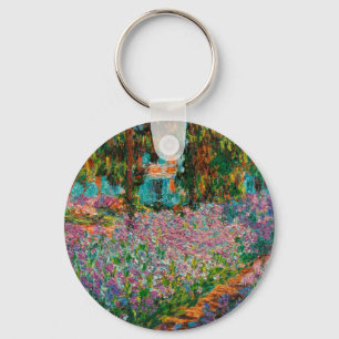 Irises Monet Garden Giverny bloemen Sleutelhanger