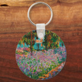 Irises Monet Garden Giverny bloemen Sleutelhanger (Voorkant)