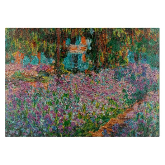 Irises Monet Garden Giverny bloemen Snijplank (Voorkant)