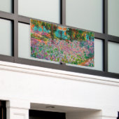 Irises Monet Garden Giverny bloemen Spandoek (Buitenkant Gebouw)