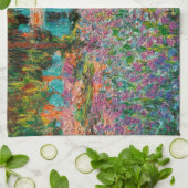 Irises Monet Garden Giverny bloemen Theedoek (Gevouwen)