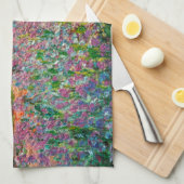 Irises Monet Garden Giverny bloemen Theedoek (Quarter Fold)