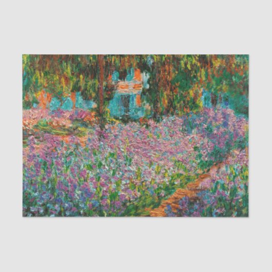 Irises Monet Garden Giverny bloemen Tissuepapier (Voorkant)