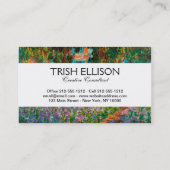 Irises Monet Garden Giverny bloemen Visitekaartje (Achterkant)