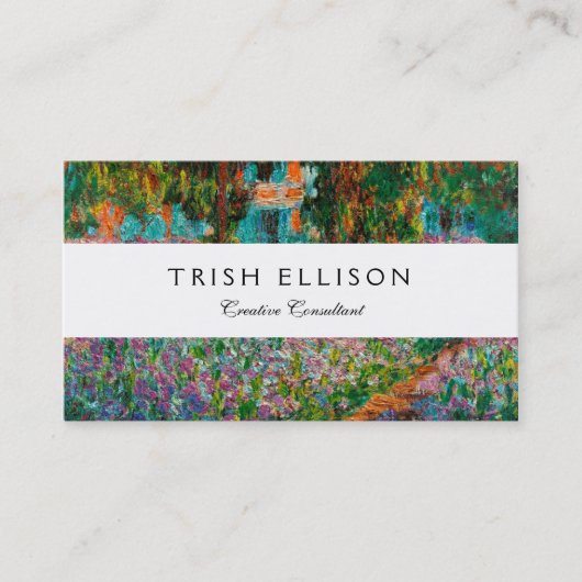 Irises Monet Garden Giverny bloemen Visitekaartje (Voorkant)