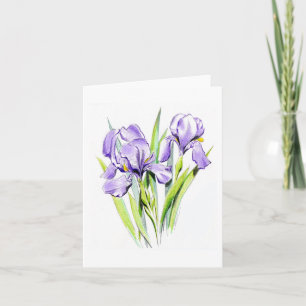 Irises Note Card Kaart
