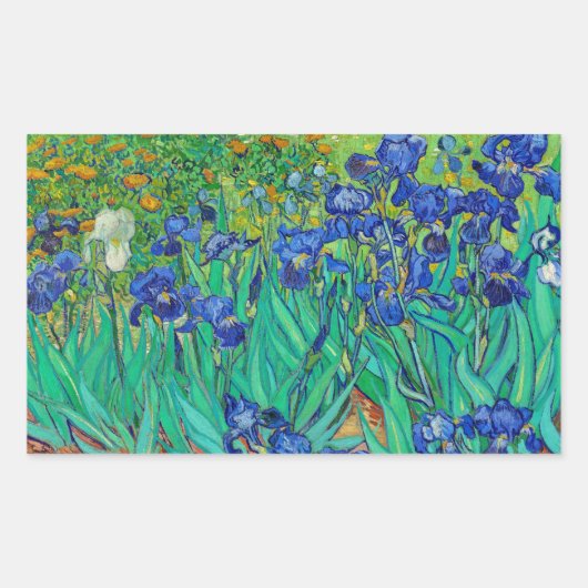 Irises Rechthoekige Sticker (Voorkant)