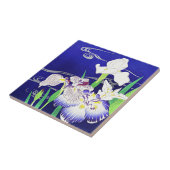 Irises, schilderij van Kogyo Tsukioka Tegeltje (Zijkant)