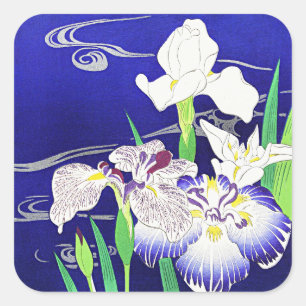 Irises, schilderij van Kogyo Tsukioka Vierkante Sticker