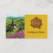 IRISES, STROOMVELDEN, HONING BEE WAKSEAL, BEEKEEPE VISITEKAARTJE (Achterkant)