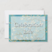 Irises Van Gogh 4 Celebration Funeral Announement Kaart (Voorkant)