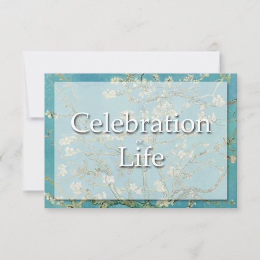 Irises Van Gogh 4 Celebration Funeral Announement Kaart (Voorkant)