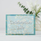 Irises Van Gogh 4 Celebration Funeral Announement Kaart (Staand voorkant)