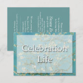 Irises Van Gogh 4 Celebration Funeral Announement Kaart (Voorkant / Achterkant)