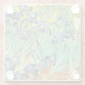 Irises - Van Gogh - c1889 Glazen Onderzetter (Achterkant)