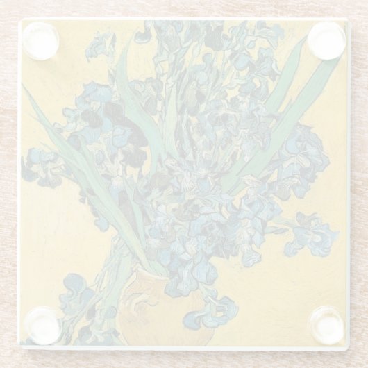 Irises - Van Gogh - c1890 Glazen Onderzetter (Achterkant)
