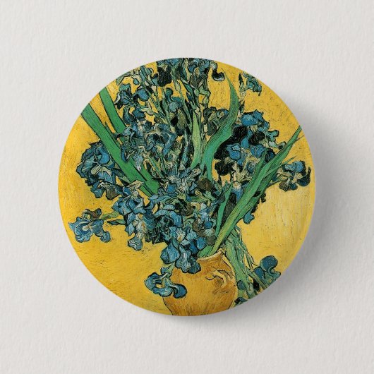 Irises - Van Gogh - c1890 Ronde Button 5,7 Cm (Voorkant)