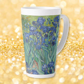 Irises Van Gogh  Floral Art Flower Monogram Latte Mok