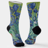Irises Van Gogh  Floral Art Flower Monogram Sokken (Gebogen)