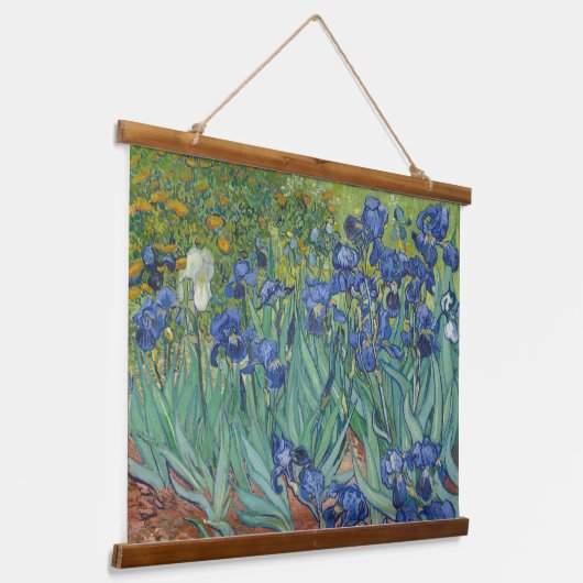 Irises Van Gogh  Floral Art Flower Painting Hangend Wandkleed (Gebogen)