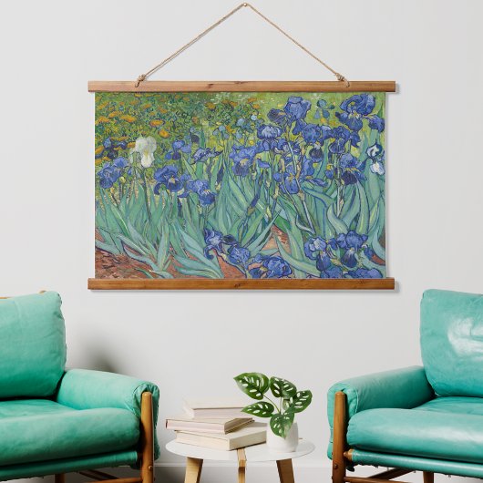 Irises Van Gogh  Floral Art Flower Painting Hangend Wandkleed