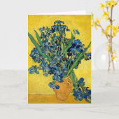 Irises  Van Gogh Floral Painting Kaart (Gele Bloem)