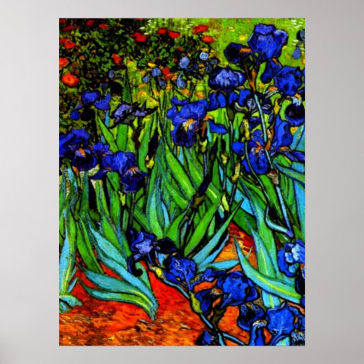 Irises, Van Gogh's beroemde bloemenschilderij, Poster (Voorkant)