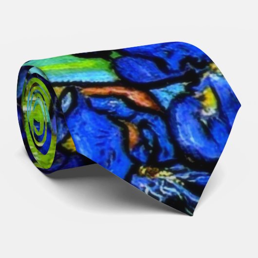 Irises, Van Gogh's beroemde bloemschilderij Stropdas (Opgerold)