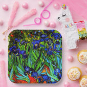 Irises, Van Gogh's beroemde florale schilderij Pl Papieren Bordje (Feest)