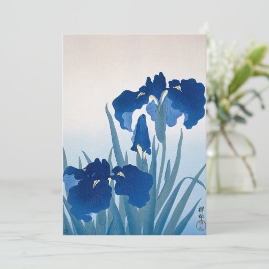 Irises van Ohara Koson Bedankkaart (Staand voorkant)
