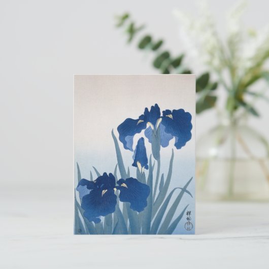 Irises van Ohara Koson Briefkaart (Staand voorkant)