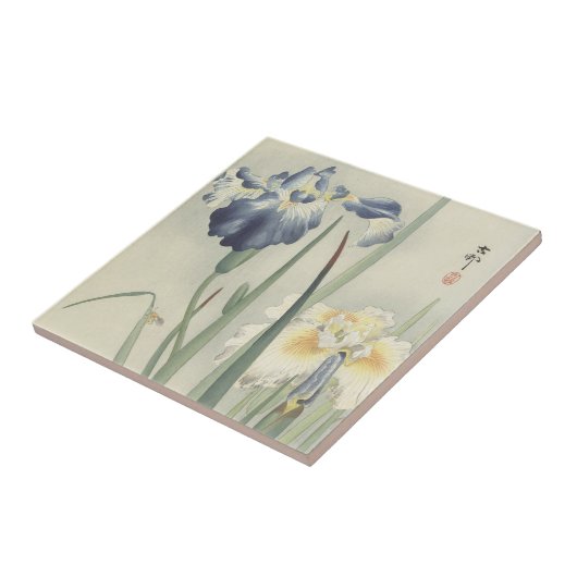 Irises van Ohara Koson Tegeltje (Zijkant)