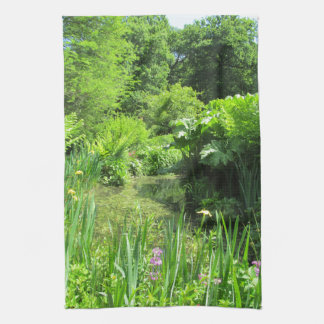 Irises van Pond, Richmond Park Photo Tea Towel Theedoek