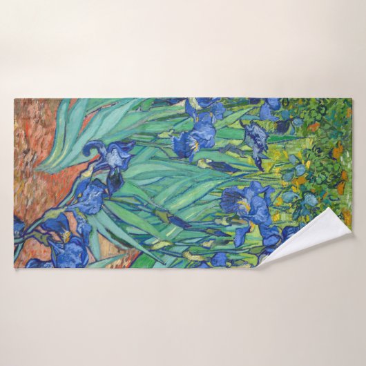Irises van Van Gogh. Badhanddoek (Badhanddoek)