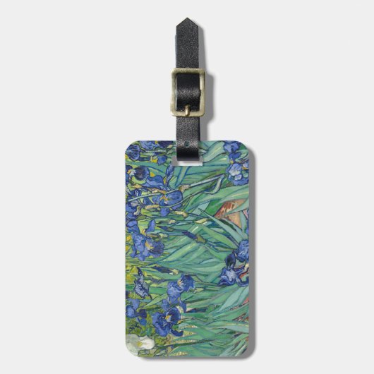 Irises van Van Gogh Bagagelabel (Voorkant verticaal)