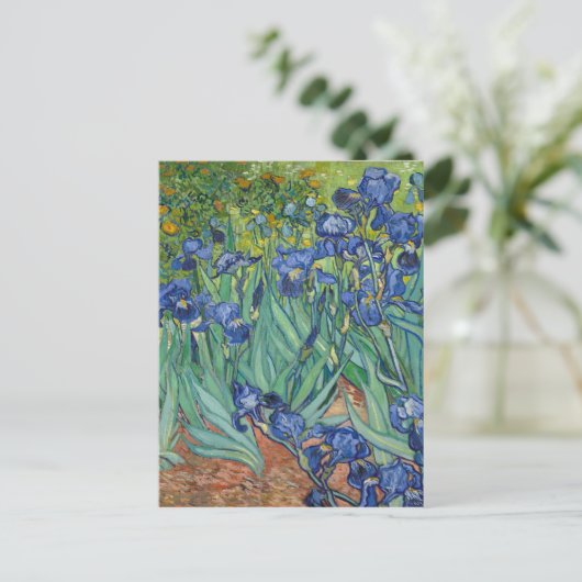 Irises van Van Gogh Briefkaart (Staand voorkant)