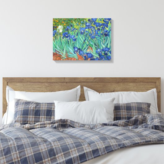 Irises van Van Gogh Canvas Afdruk (Insitu (Slaapkamer))