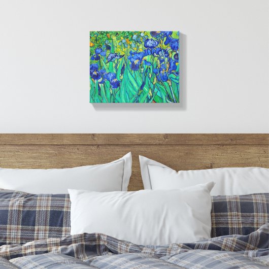 Irises van Van Gogh Canvas Afdruk (Insitu (Slaapkamer))