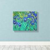 Irises van Van Gogh Canvas Afdruk (Insitu (Houten vloer))
