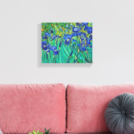 Irises van Van Gogh Canvas Afdruk (Insitu (Woonkamer))