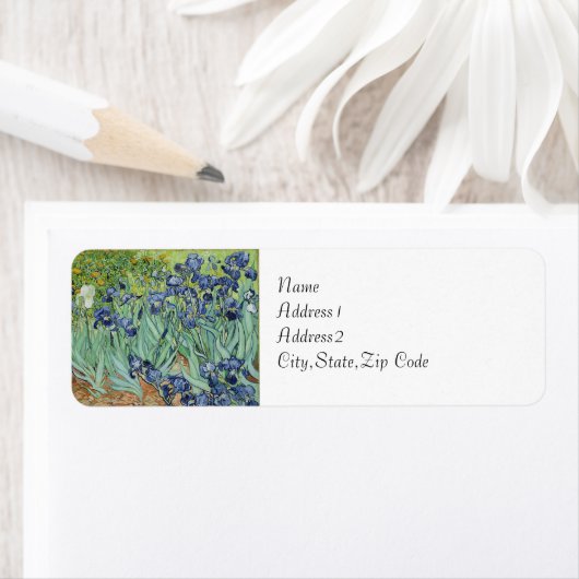 Irises van Van Gogh Etiket (Insitu)