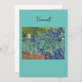 Irises van Van Gogh Feestdagenkaart (Voorkant / Achterkant)