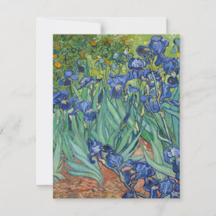 Irises van Van Gogh Feestdagenkaart