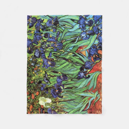 Irises van Van Gogh Fine Art Fleece Deken (Voorkant)