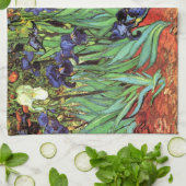 Irises van Van Gogh Fine Art Kitchen Towel Theedoek (Gevouwen)