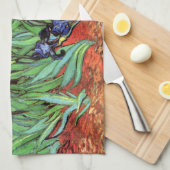 Irises van Van Gogh Fine Art Kitchen Towel Theedoek (Quarter Fold)