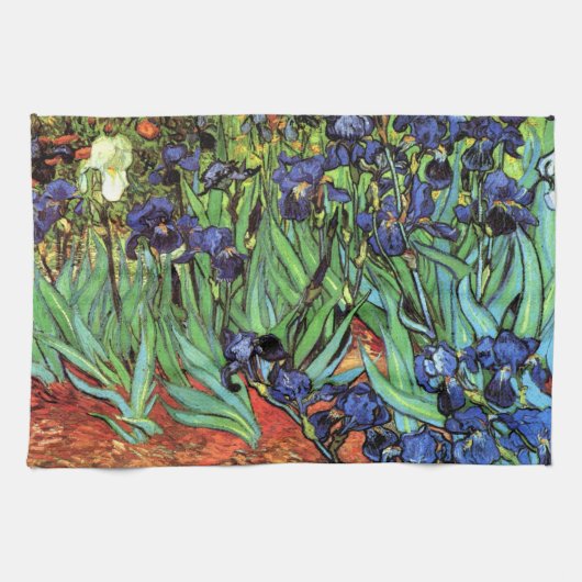 Irises van Van Gogh Fine Art Kitchen Towel Theedoek (Horizontaal)