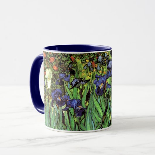 Irises van Van Gogh Fine Art Mok (Voorkant links)