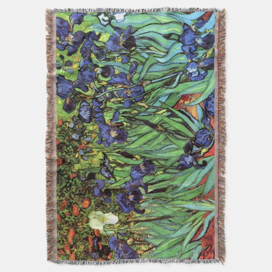 Irises van Van Gogh Fine Art Throw Blanket Deken (Voorkant Verticaal)