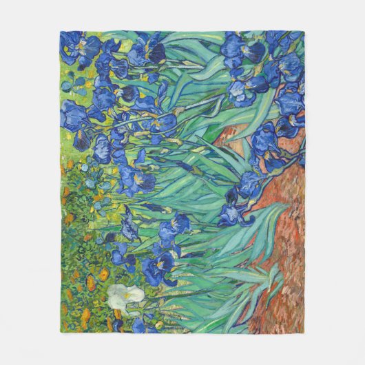 Irises van Van Gogh Fleece Deken (Voorkant)